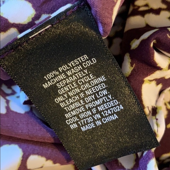 Target Mossimo Silky Purple Pattern 3/4 Sleeve Short Dress Size Small - Picture 4 of 10